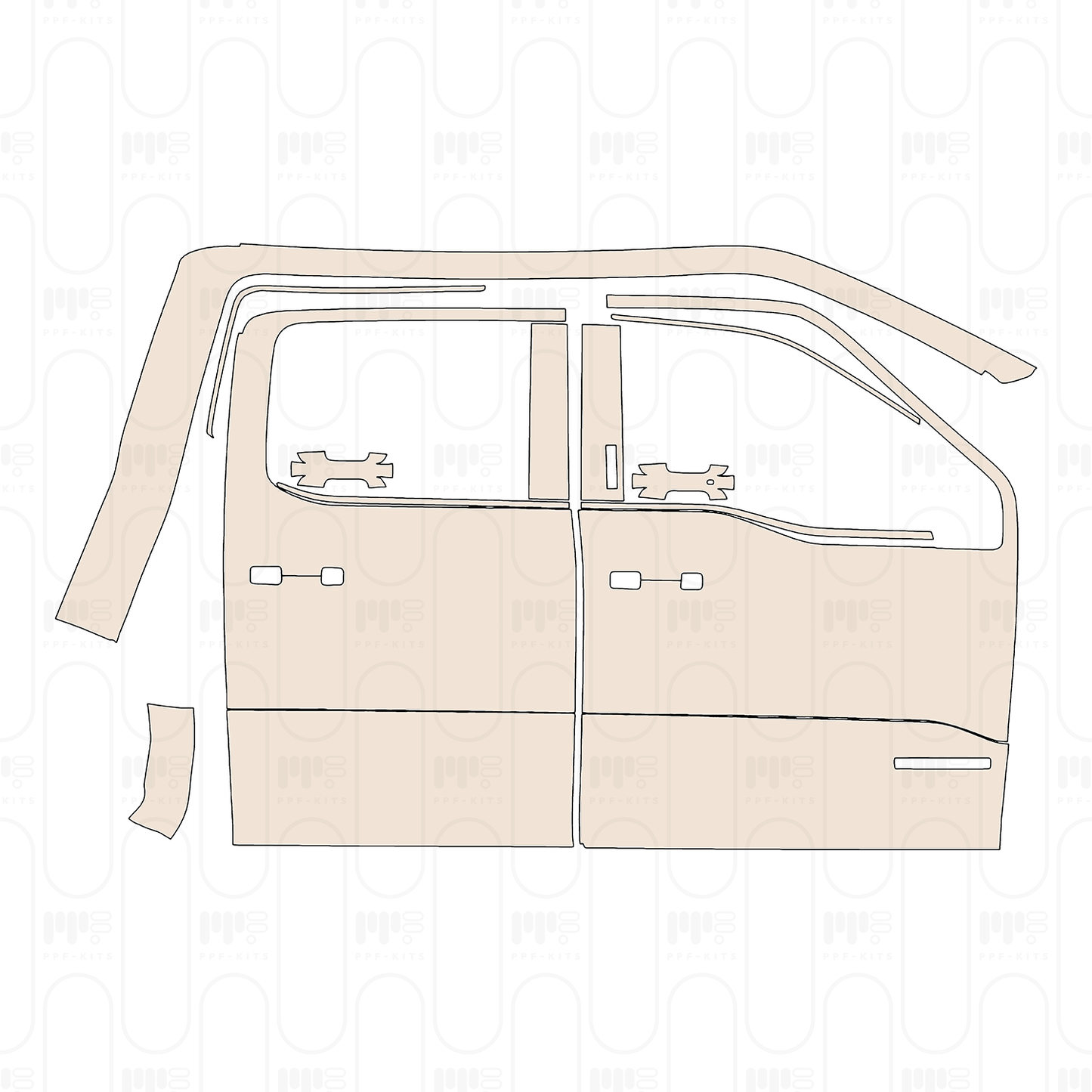 Pre-Cut PPF Ford F-150 SuperCrew Platinum 2022