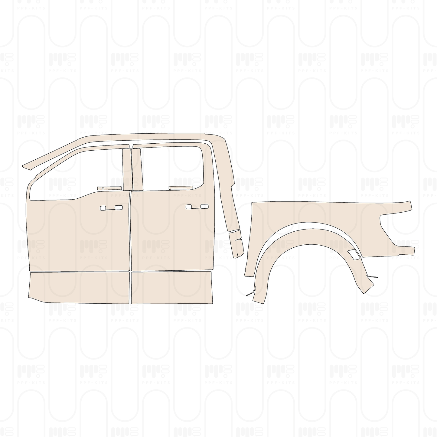 Pre-Cut PPF Ford F-150 Raptor SuperCrew 2022