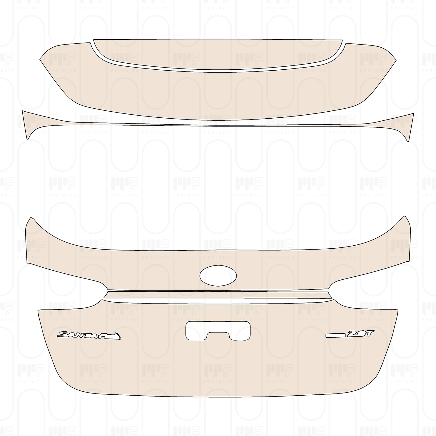 Pre-Cut PPF Hyundai Santa Fe (US) 2022
