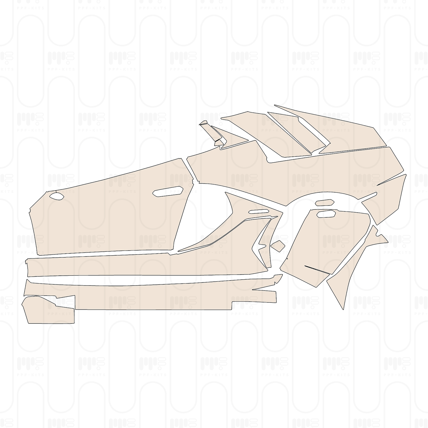 Pre-Cut PPF Lamborghini Aventador SVJ Roadster 2019