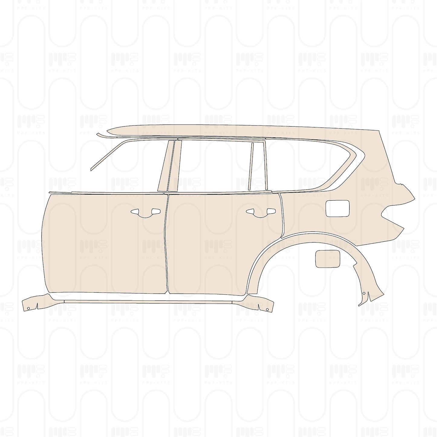 Pre-Cut PPF Nissan Armada (US) S 2022