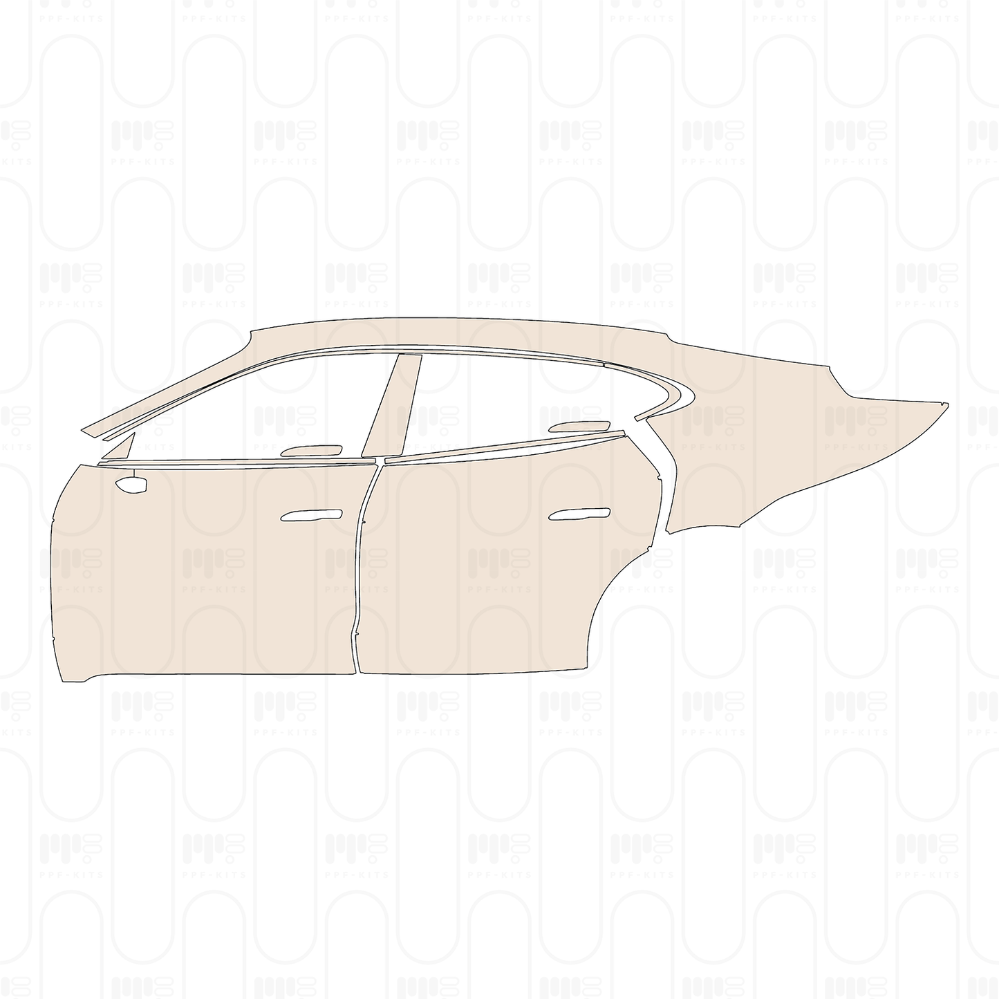 Pre-Cut PPF Porsche Taycan Sedan Taycan Turbo S 2021