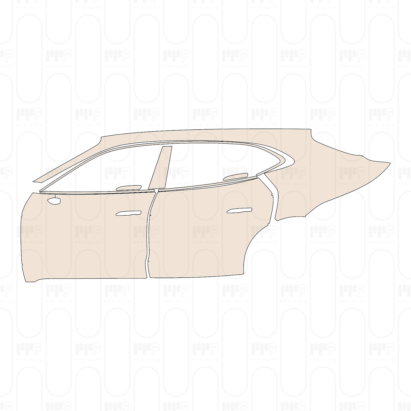 Pre-Cut PPF Porsche Taycan Sport Turismo Taycan GTS Sport Turismo 2023