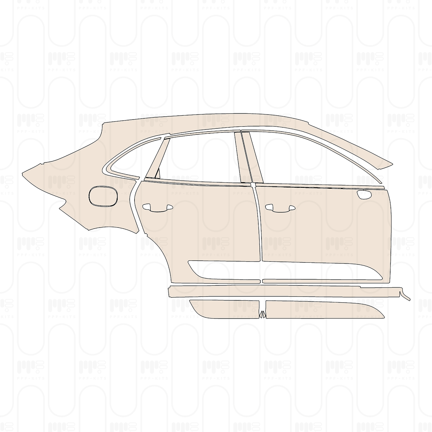 Pre-Cut PPF Porsche Macan T 2022