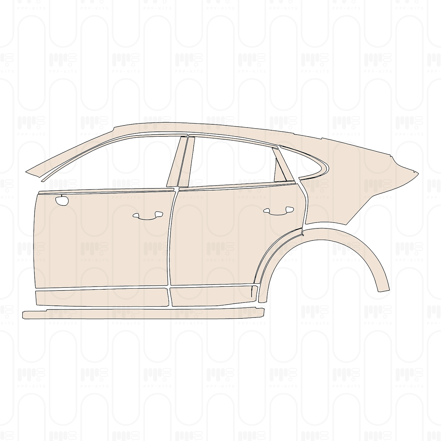 Pre-Cut PPF Porsche Cayenne Coupe Cayenne Turbo Coupe 2020
