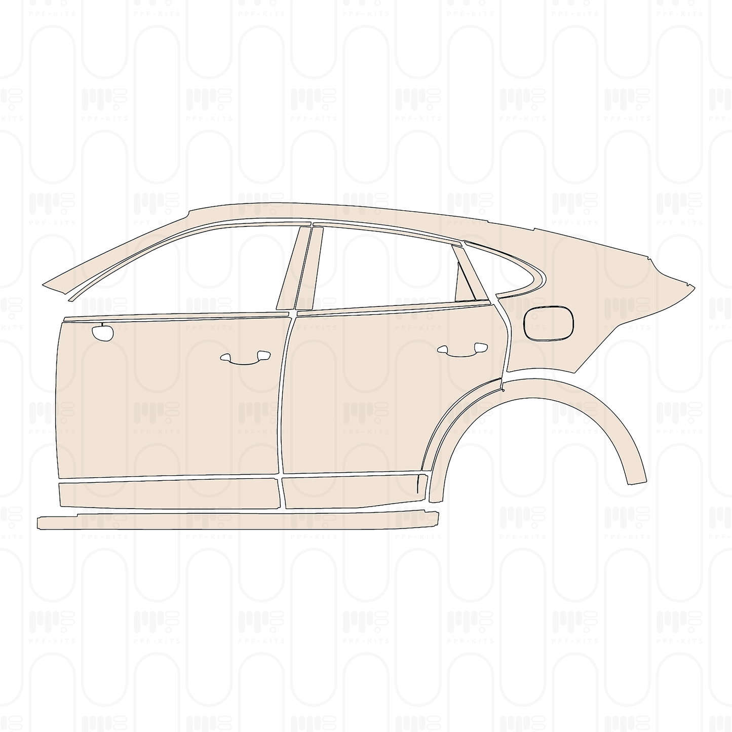 Pre-Cut PPF Porsche Cayenne Coupe Cayenne E-Hybrid Coupe 2023