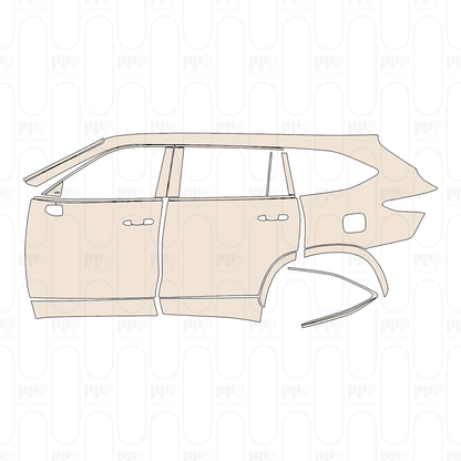 Pre-Cut PPF Toyota Highlander (US) Limited 2023