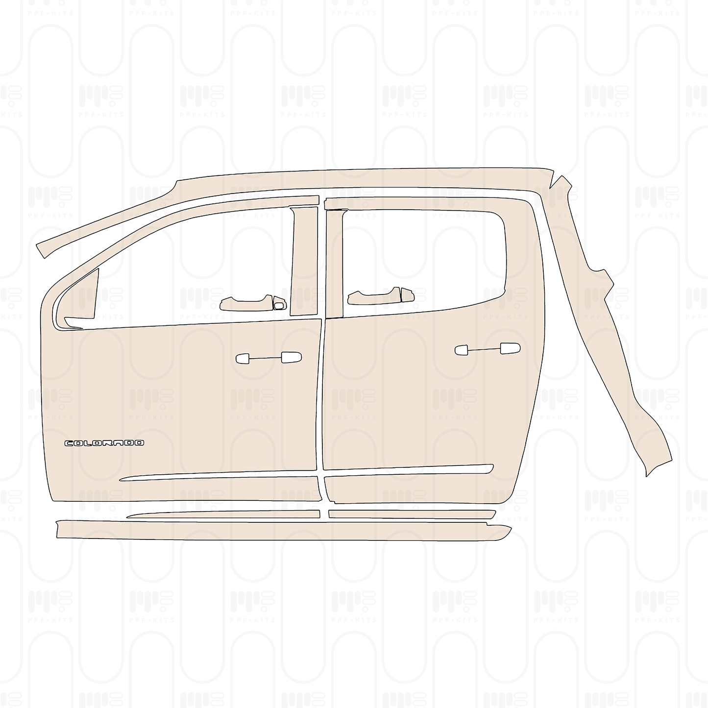Pre-Cut PPF Chevrolet Colorado Crew Cab ZR2 2022