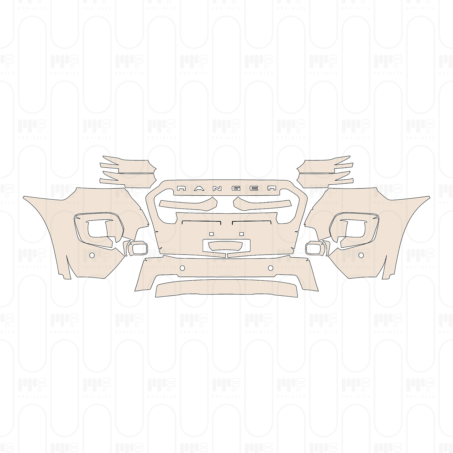 Pre-Cut PPF Ford Ranger (EU) Wildtrak 2022