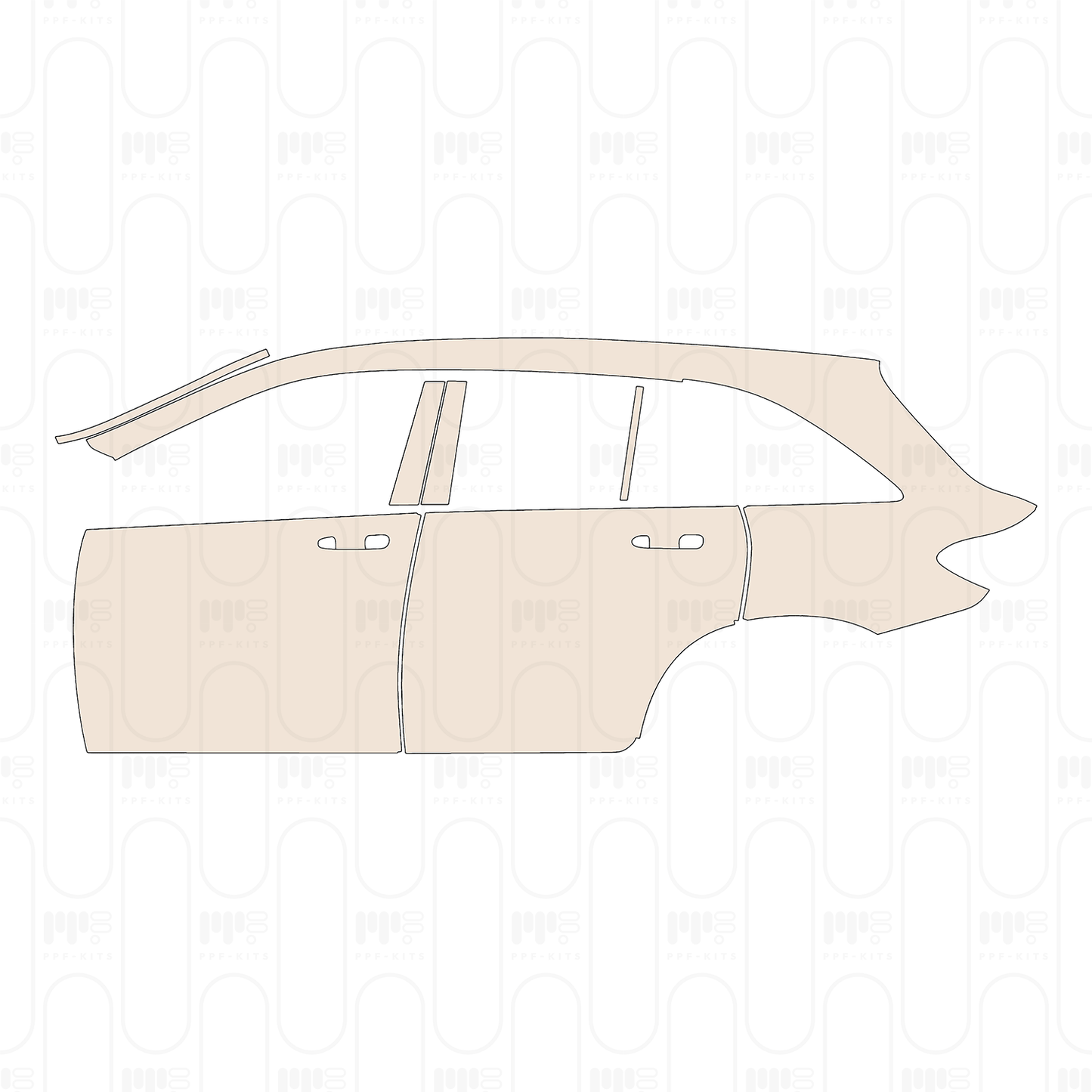 Pre-Cut PPF Mercedes-Benz GLC SUV Extended Wheelbase (GLC L) Base 2022