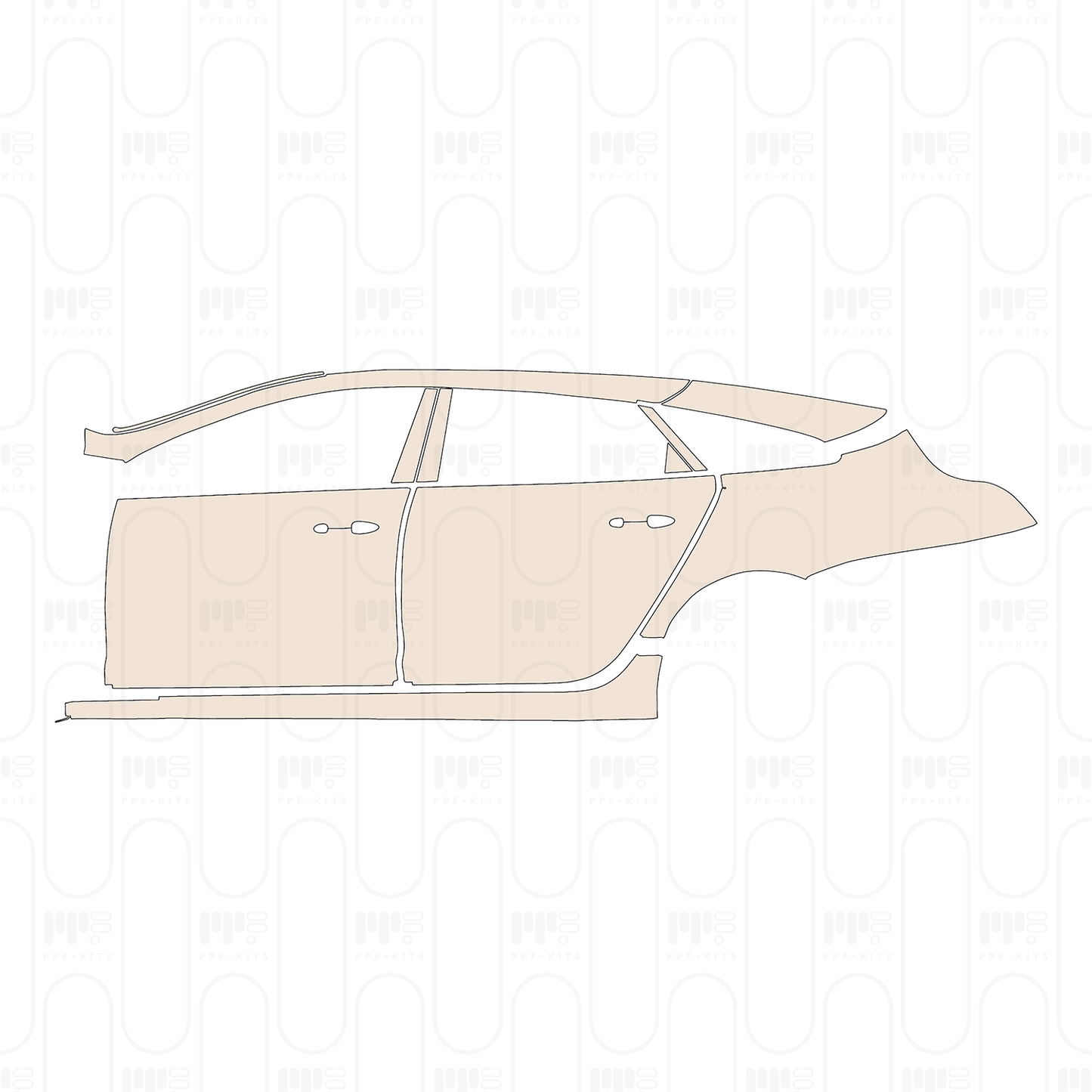 Pre-Cut PPF Jaguar XJ XJL R 2016