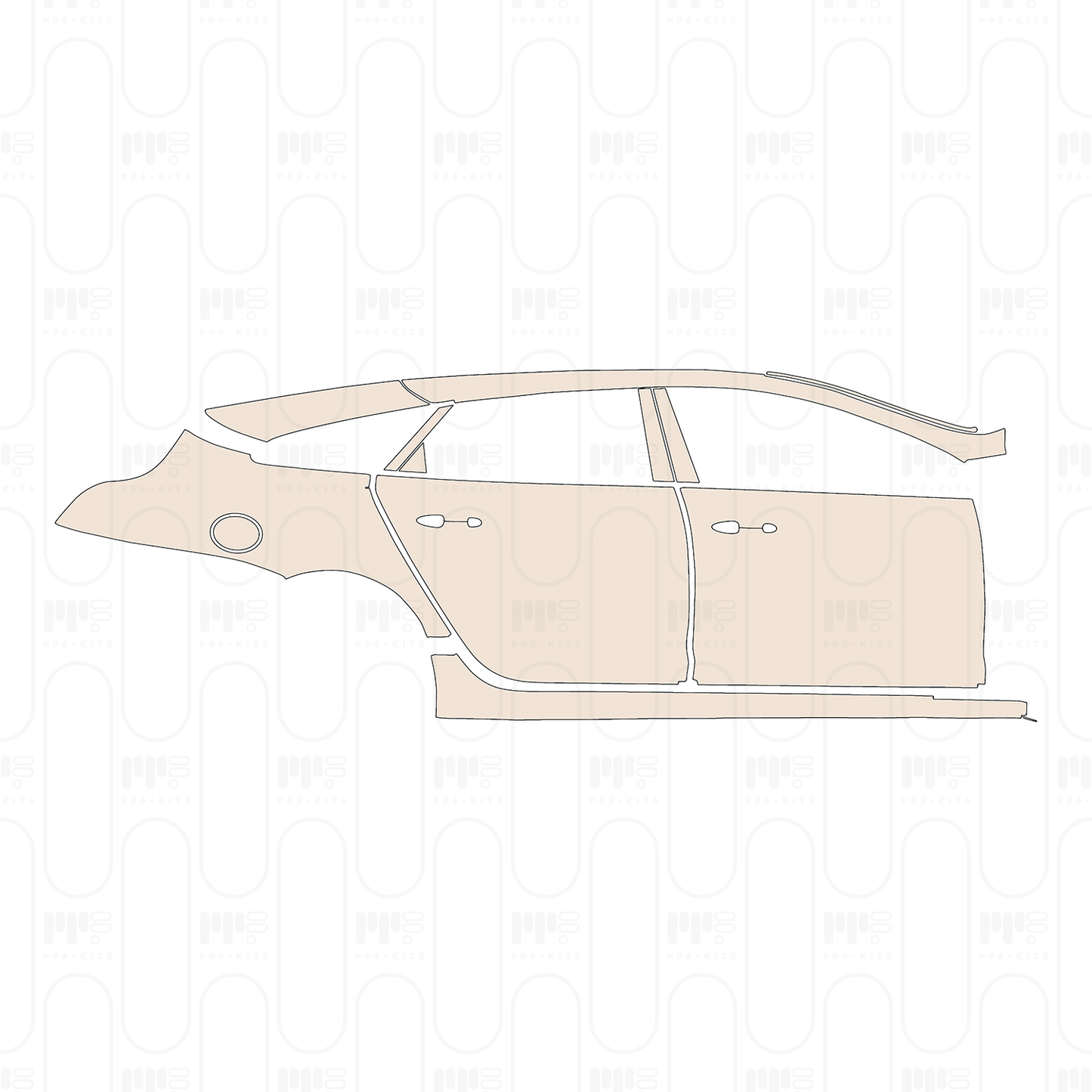 Pre-Cut PPF Jaguar XJ XJL R 2016