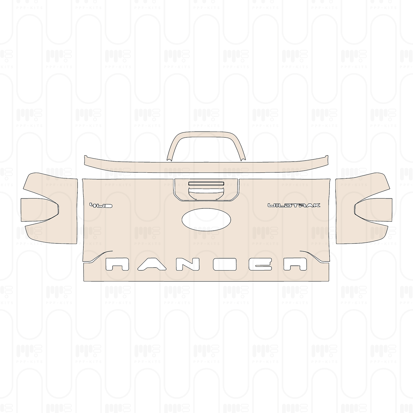 Pre-Cut PPF Ford Ranger (SEA) Wildtrak 2025