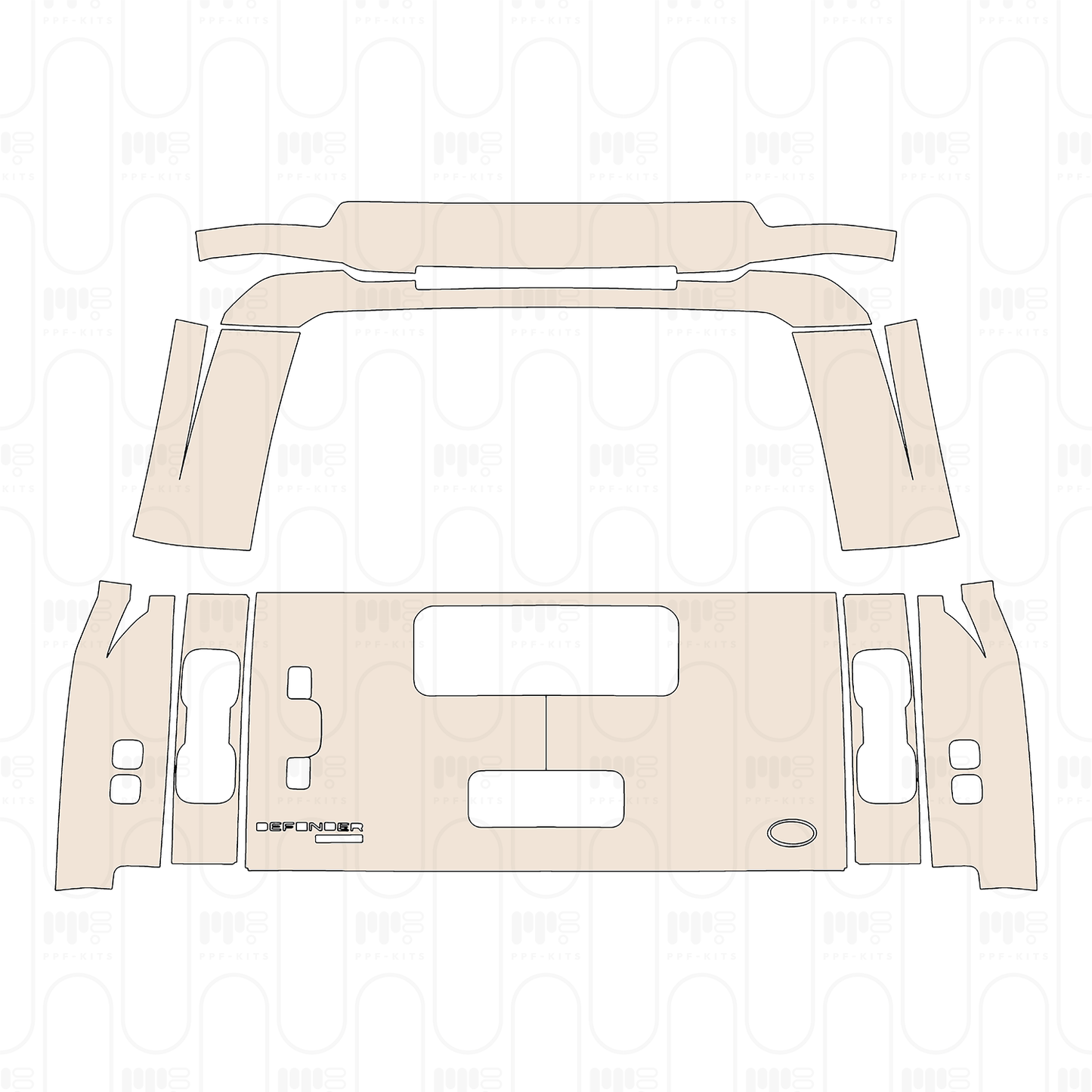 Pre-Cut PPF Land Rover Defender 90 V8 2026