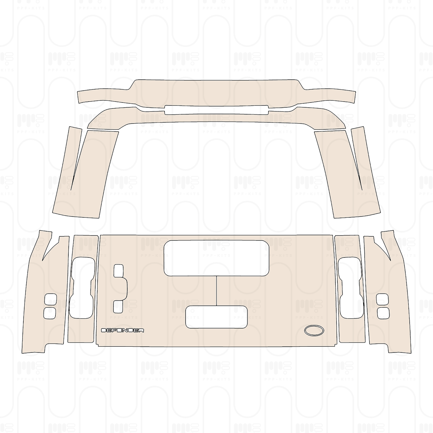 Pre-Cut PPF Land Rover Defender 90 V8 2026