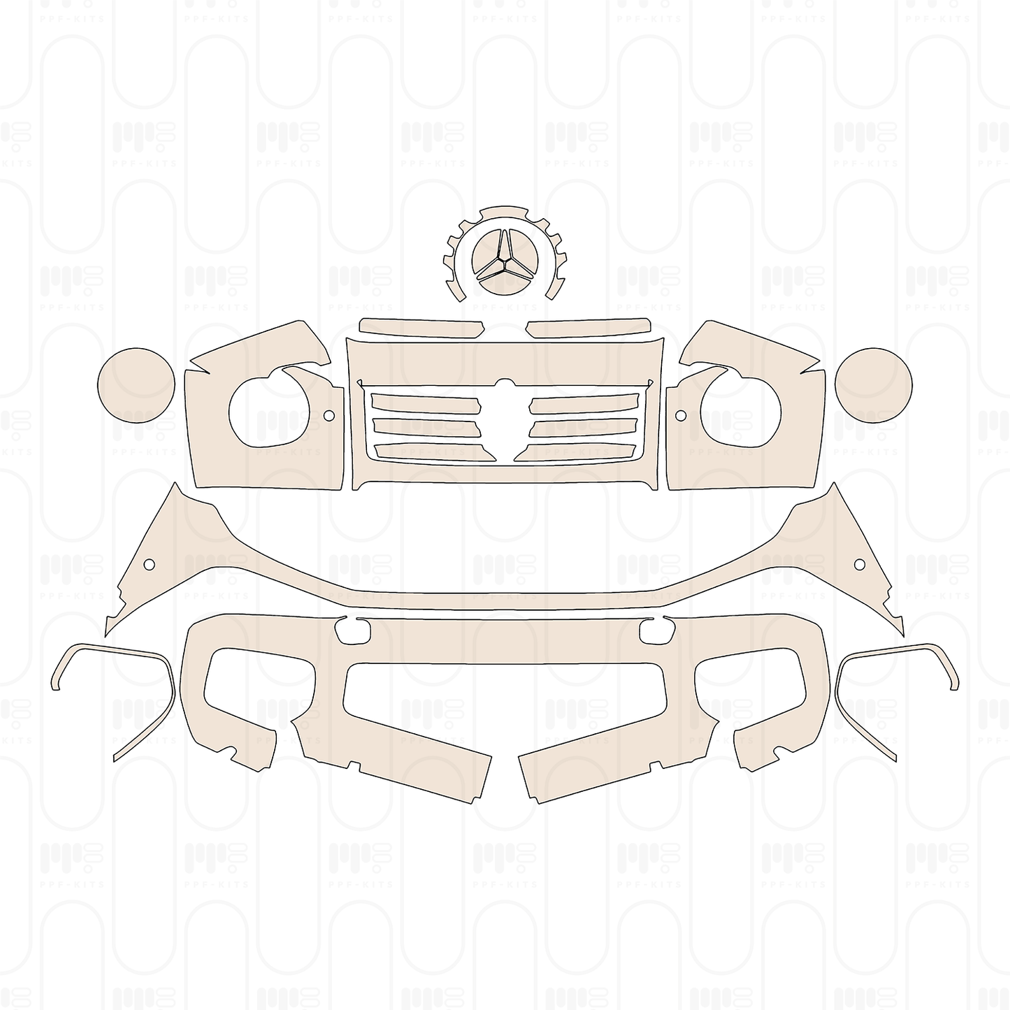 Pre-Cut PPF Mercedes-Benz G Class G500 Base 2026
