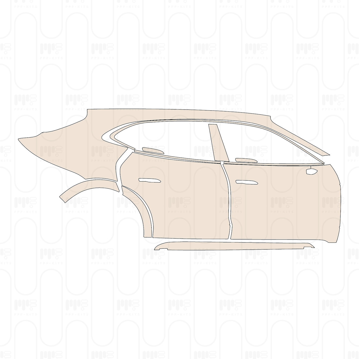 Pre-Cut PPF Porsche Taycan Cross Turismo Taycan 4 Cross Turismo 2025