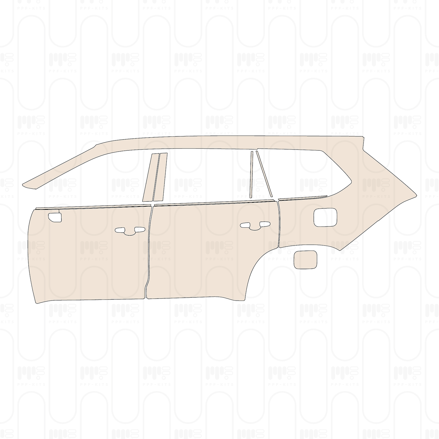 Pre-Cut PPF Toyota Grand Highlander (US) Hybrid MAX Platinum 2026
