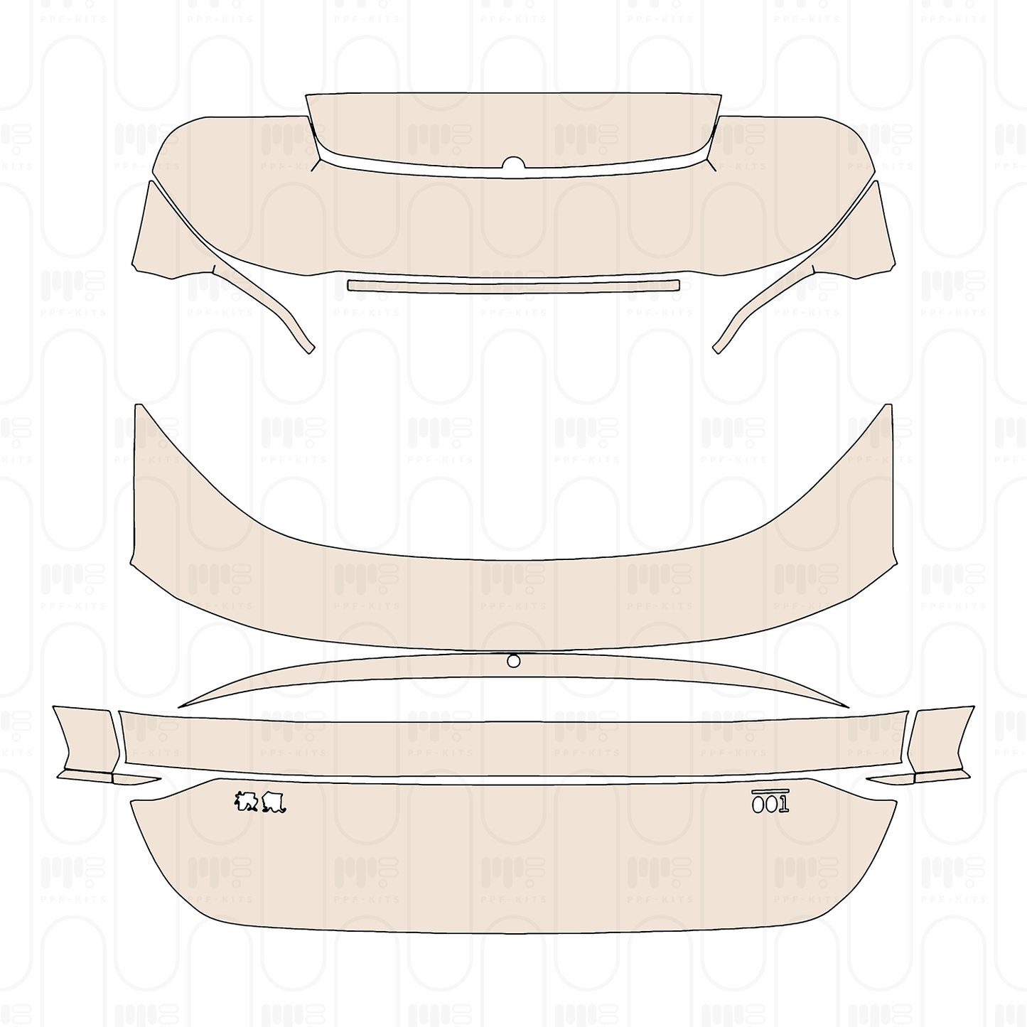 Pre-Cut PPF Zeekr 001 (CN) 2025