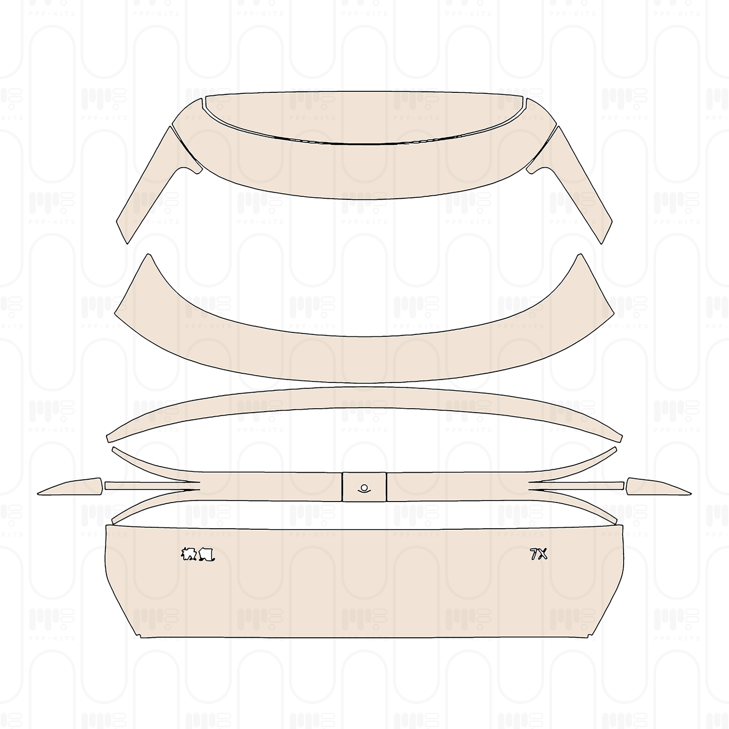 Pre-Cut PPF Zeekr 7X (CN) 2025