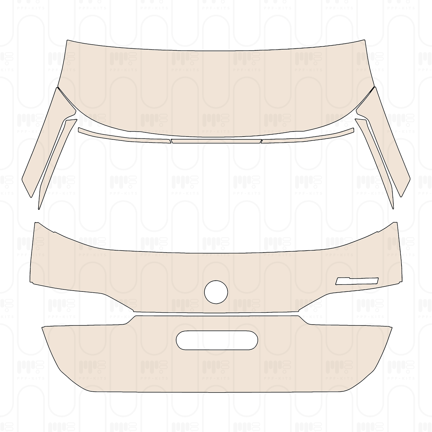 Trunk Lid with "MAVERICK" & "HYBRID" Emblems
