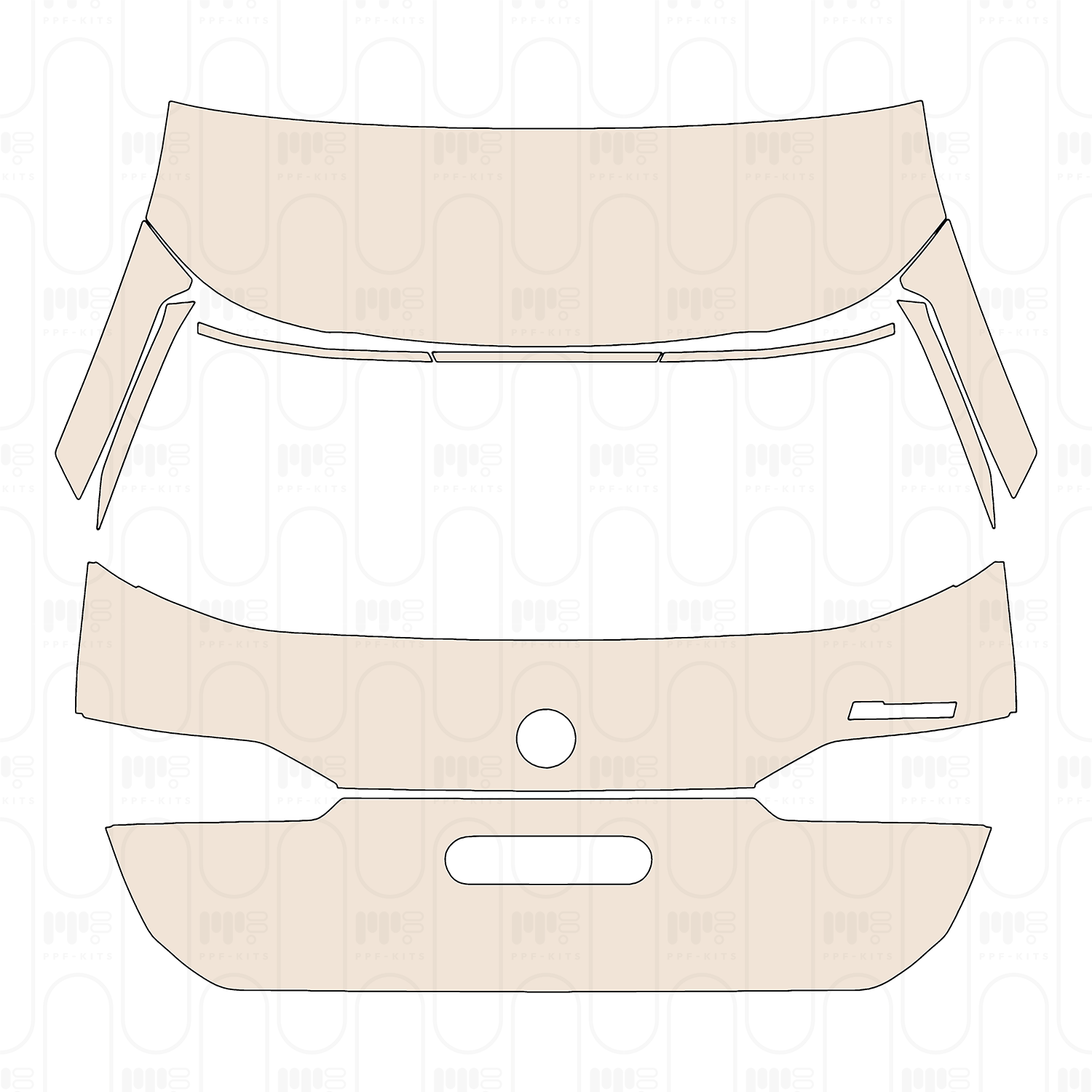 Trunk Lid with "MAVERICK" & "HYBRID" Emblems