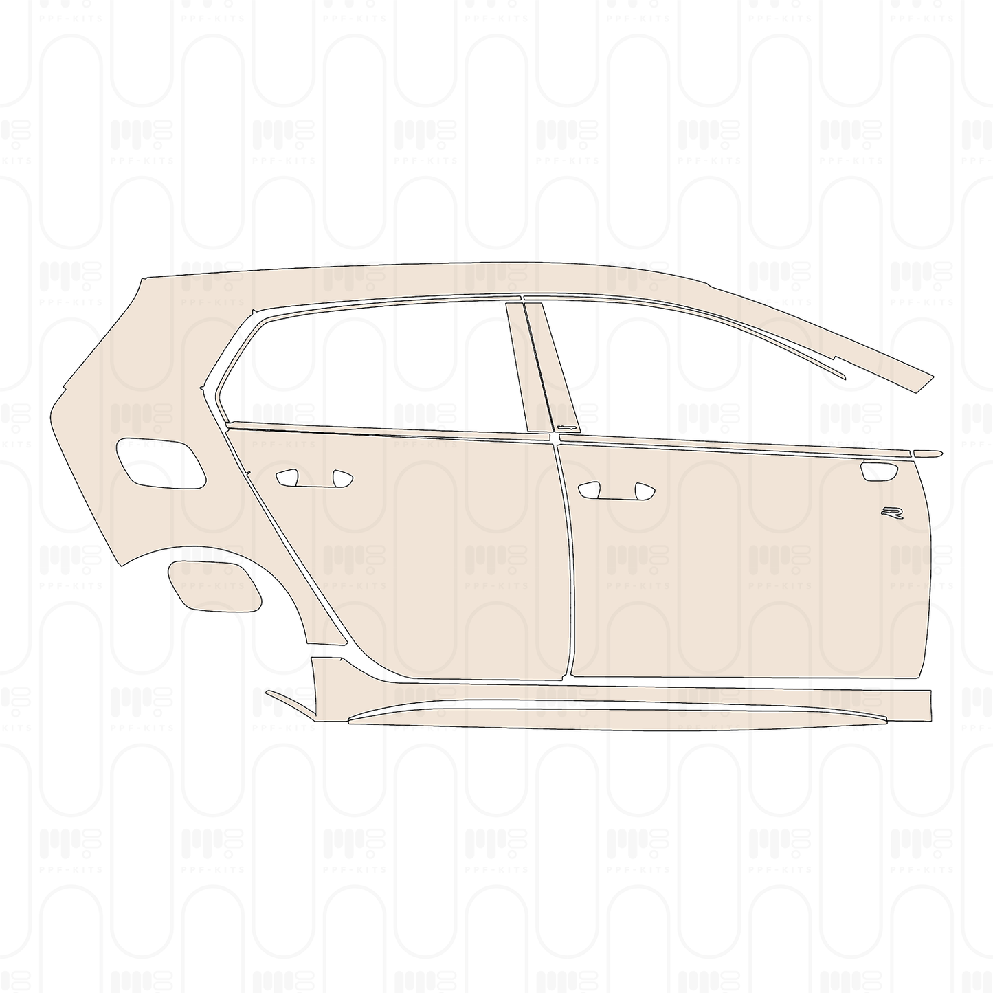 Hood+Fender with Powered Charging Port Covers, without Offroad Design Package