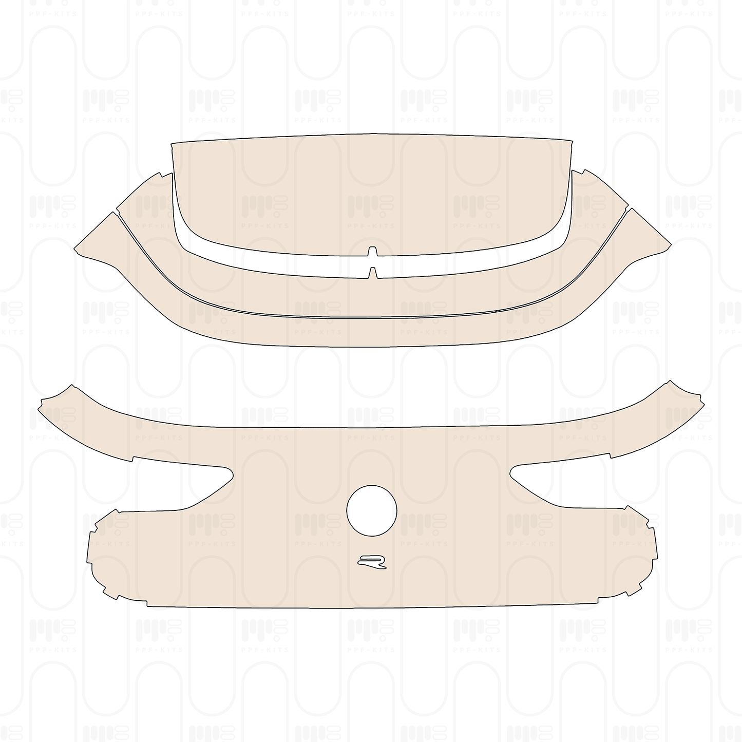Roof without roofrails