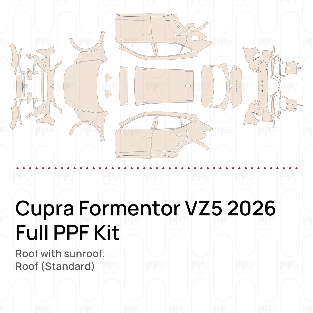 Roof with sunroof, Roof (Standard) / PPF-Kits PK-G2