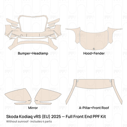 Without sunroof / PPF-Kits PK-G2