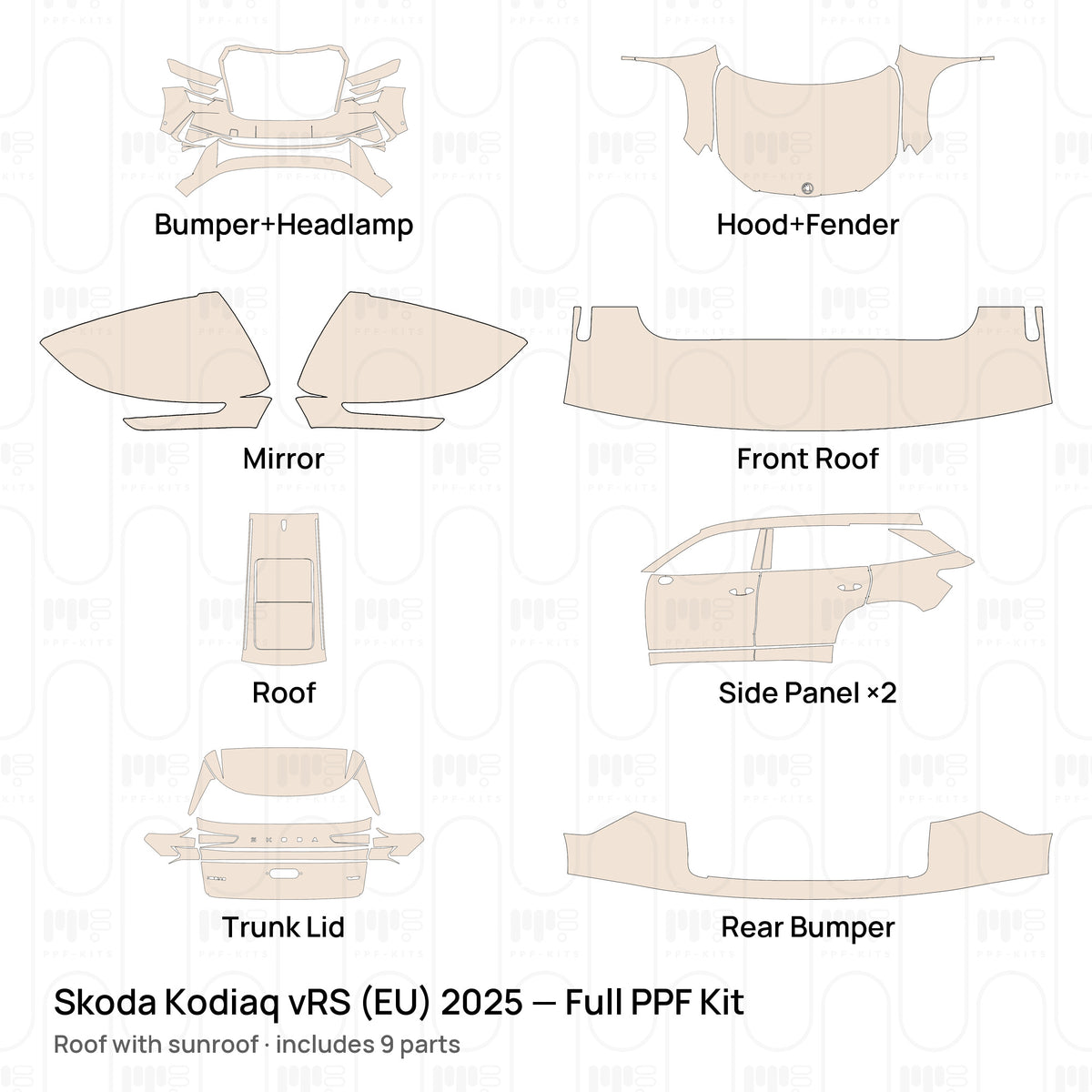 Roof with sunroof / PPF-Kits PK-G2