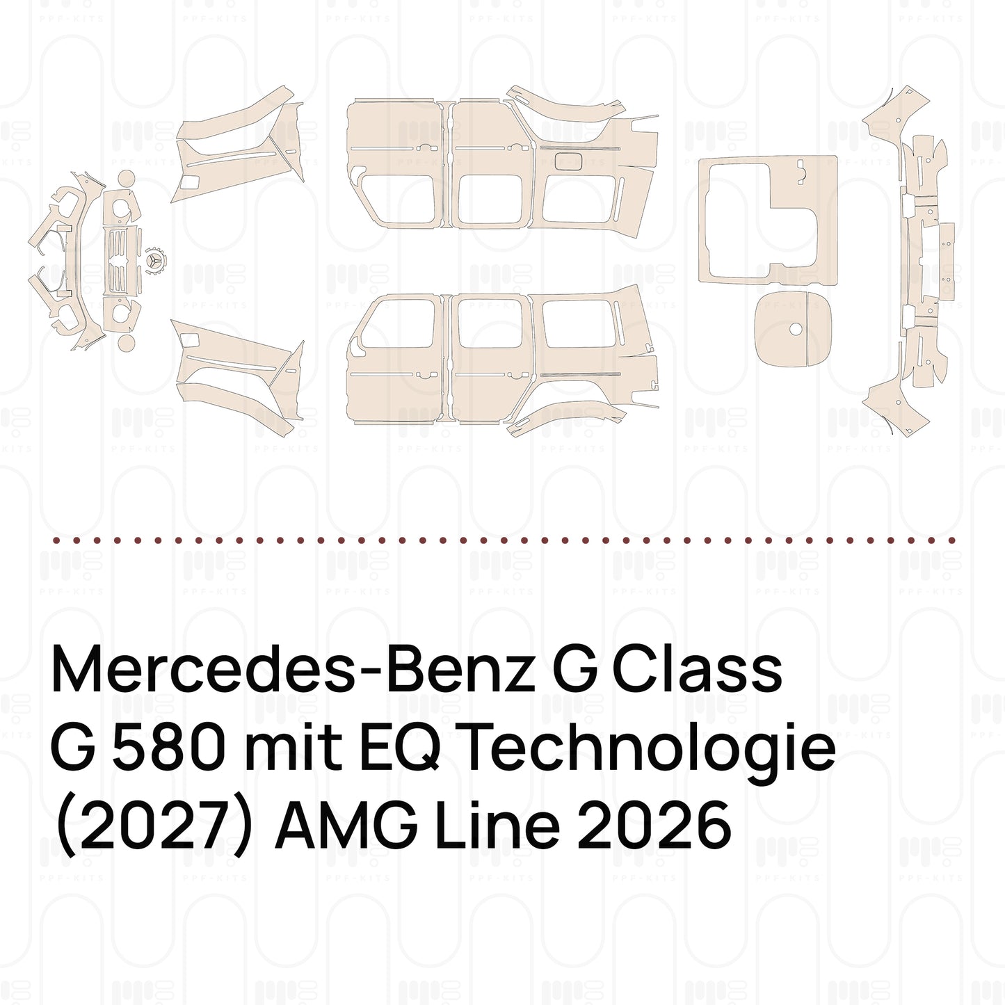 Mercedes-Benz G Class G 580 mit EQ Technologie (2027) AMG Line 2026 - Pre-Cut PPF