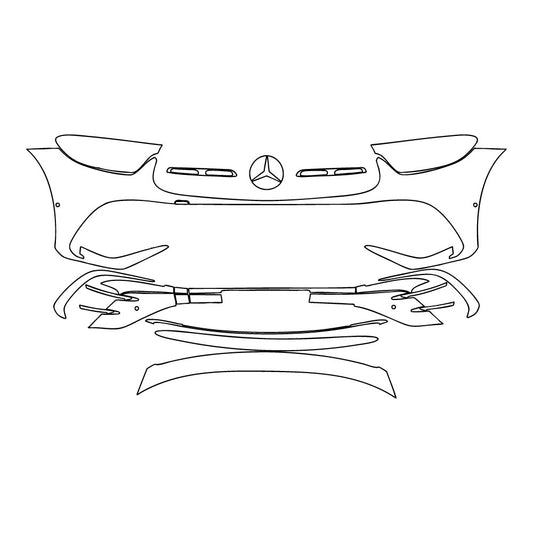 Passgenaue Lackschutzfolien PPF Mercedes-Benz GLC Coupe AMG line 2025