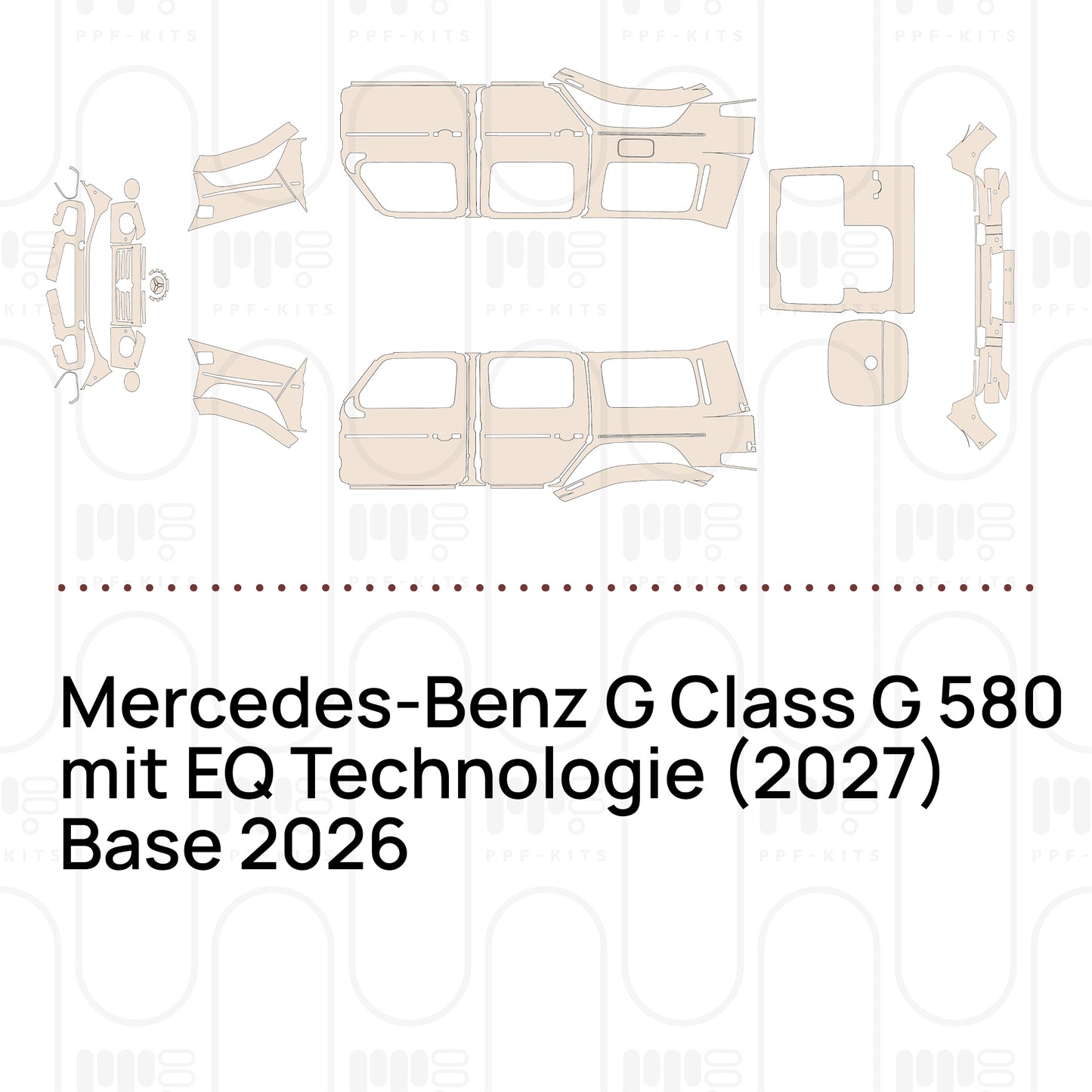 Pre-Cut PPF Mercedes-Benz G Class G 580 mit EQ Technologie (2027) Base 2026