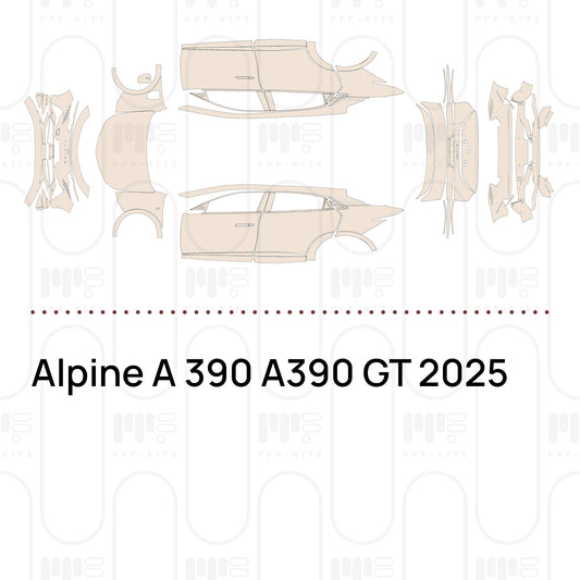 Vorgeschnittene PPF-Lackschutzfolie Alpine A390 GT 2025