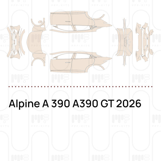 Vorgeschnittene PPF-Lackschutzfolie Alpine A390 GT 2026