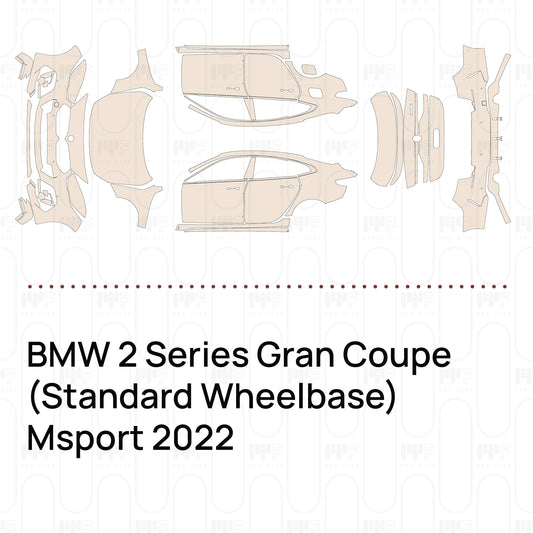 Pre-Cut PPF BMW 2 Series Gran Coupe (Standard Wheelbase) Msport 2022