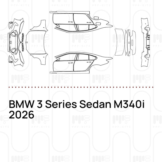 Pre-Cut PPF BMW 3 Series Sedan M340i 2026