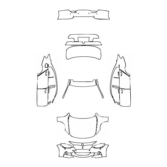 Pre-Cut PPF BMW 3 Series Sedan M Sport Extended Wheelbase 2016 - PPF-Kits