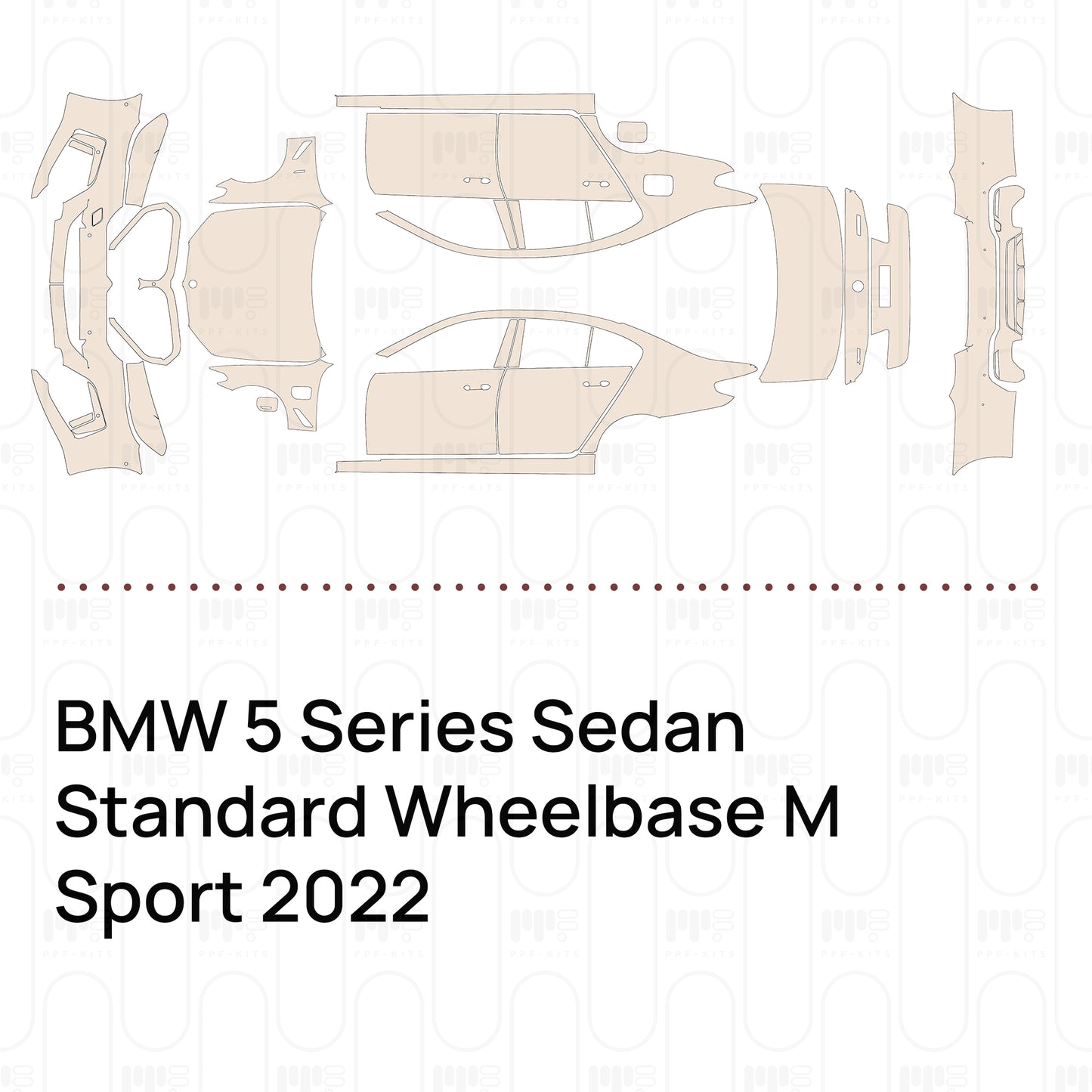Pre-Cut PPF BMW 5 Series Sedan Standard Wheelbase M Sport 2022