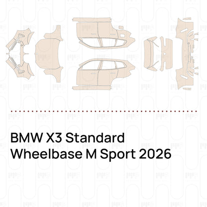 Pre-Cut PPF BMW X3 Standard Wheelbase M Sport 2026