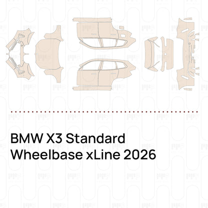 Pre-Cut PPF BMW X3 Standard Wheelbase xLine 2026