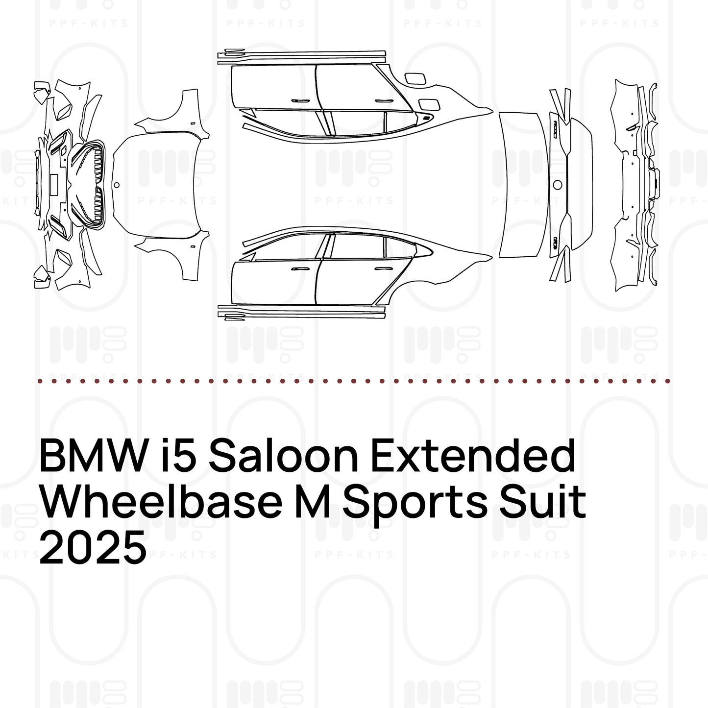 Pre-Cut PPF BMW i5 Saloon Extended Wheelbase M Sports Suit 2025