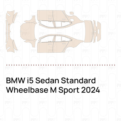 Pre-Cut PPF BMW i5 Sedan Standard Wheelbase M Sport 2024