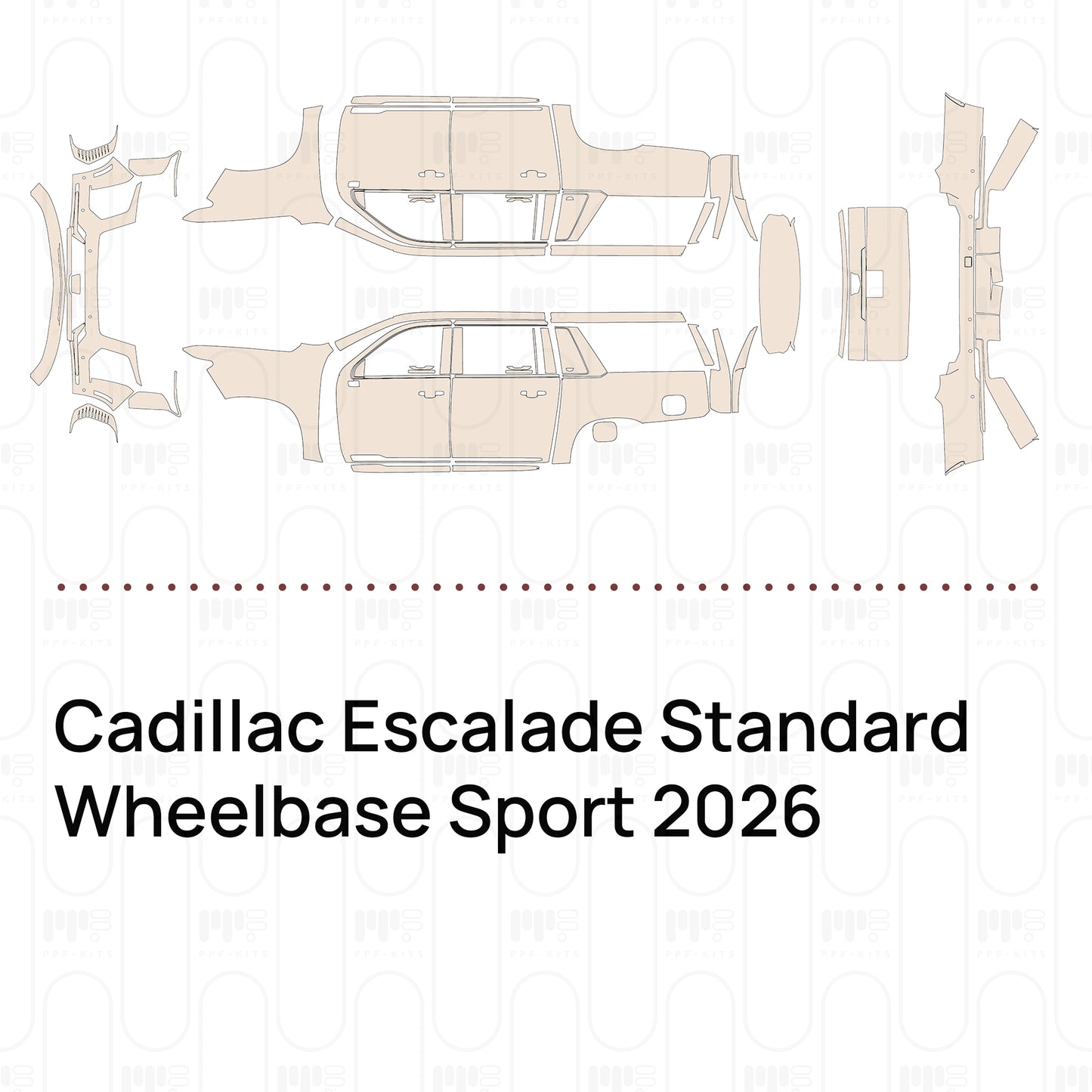 Pre-Cut PPF Cadillac Escalade Standard Wheelbase Sport 2026