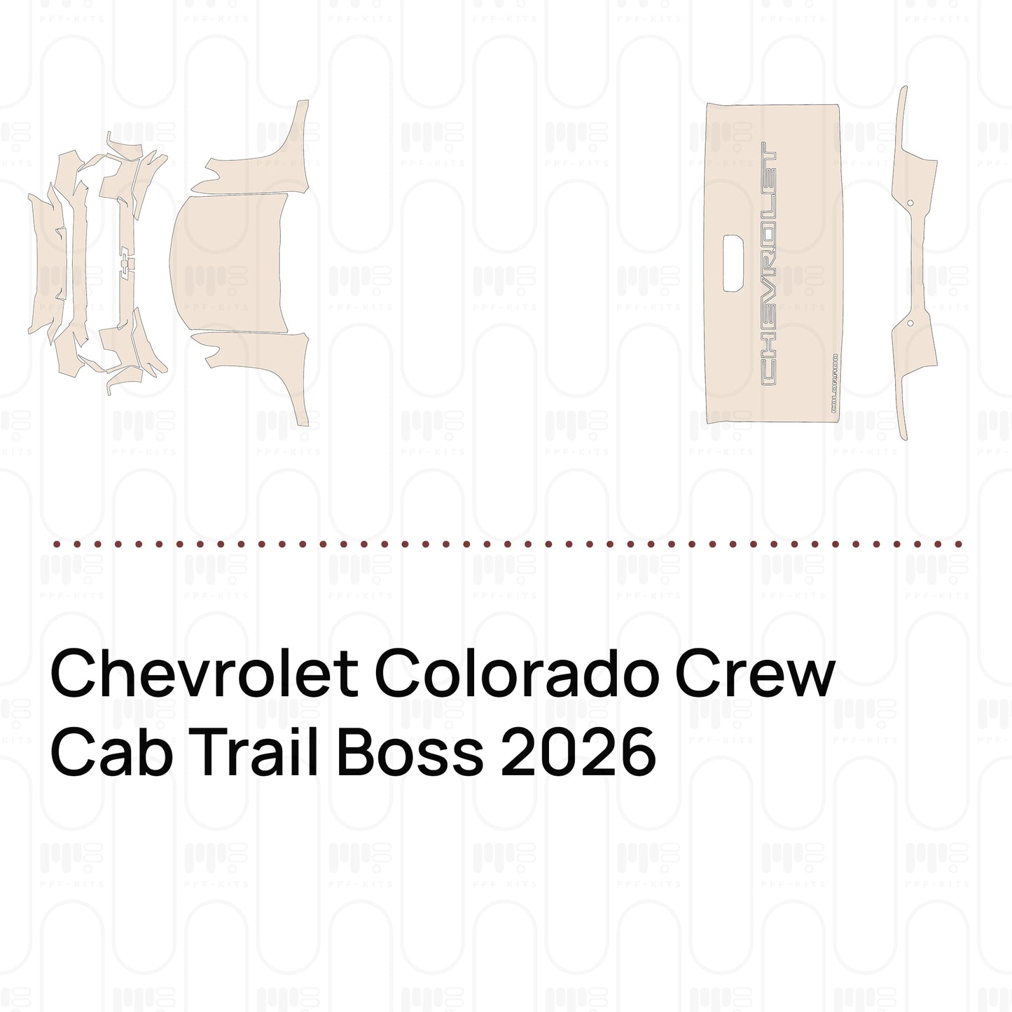 Pre-Cut PPF Chevrolet Colorado Crew Cab Trail Boss 2026