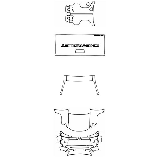 Pre-Cut PPF Chevrolet Colorado Crew Cab WT 2025 - PPF-Kits