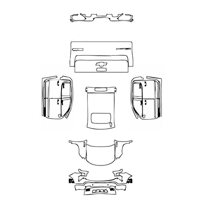 Pre-Cut PPF Chevrolet Silverado 1500 High Country 2025 - PPF-Kits