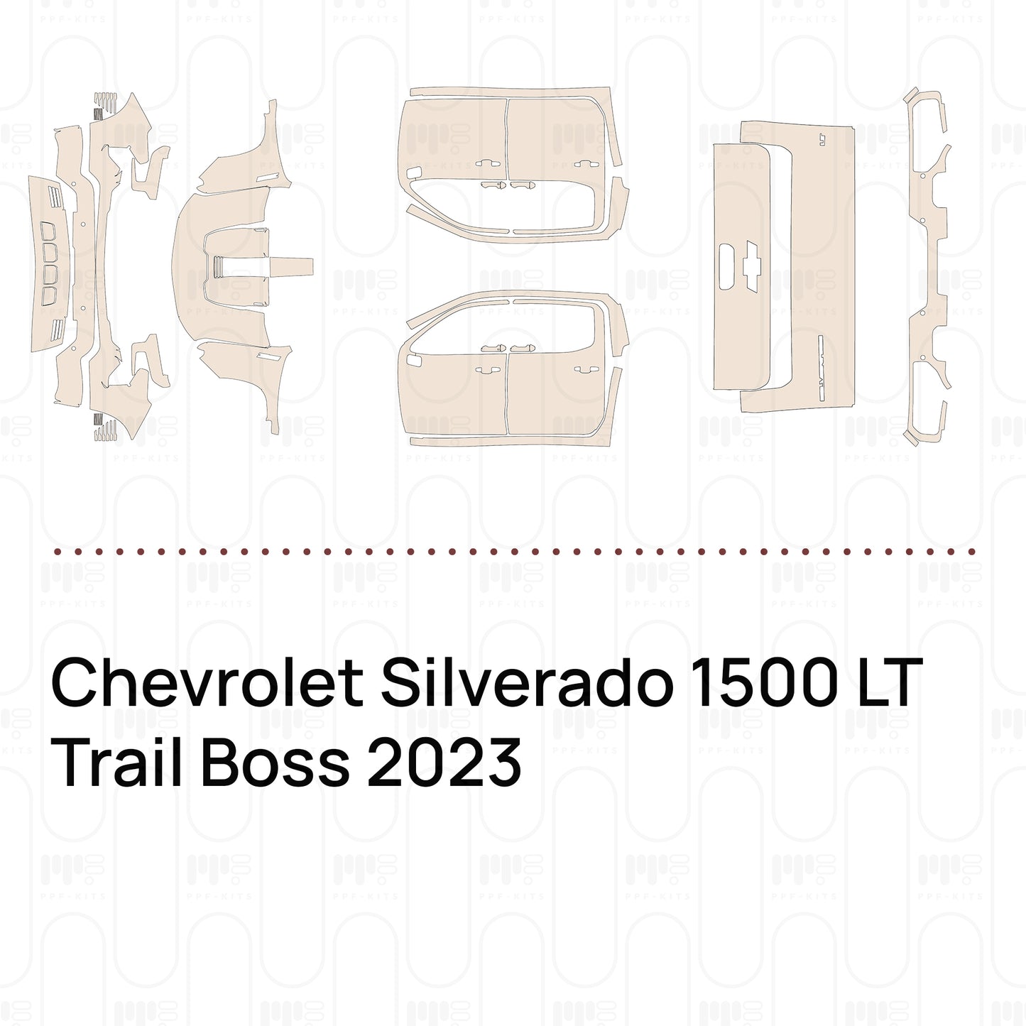 Pre-Cut PPF Chevrolet Silverado 1500 LT Trail Boss 2023