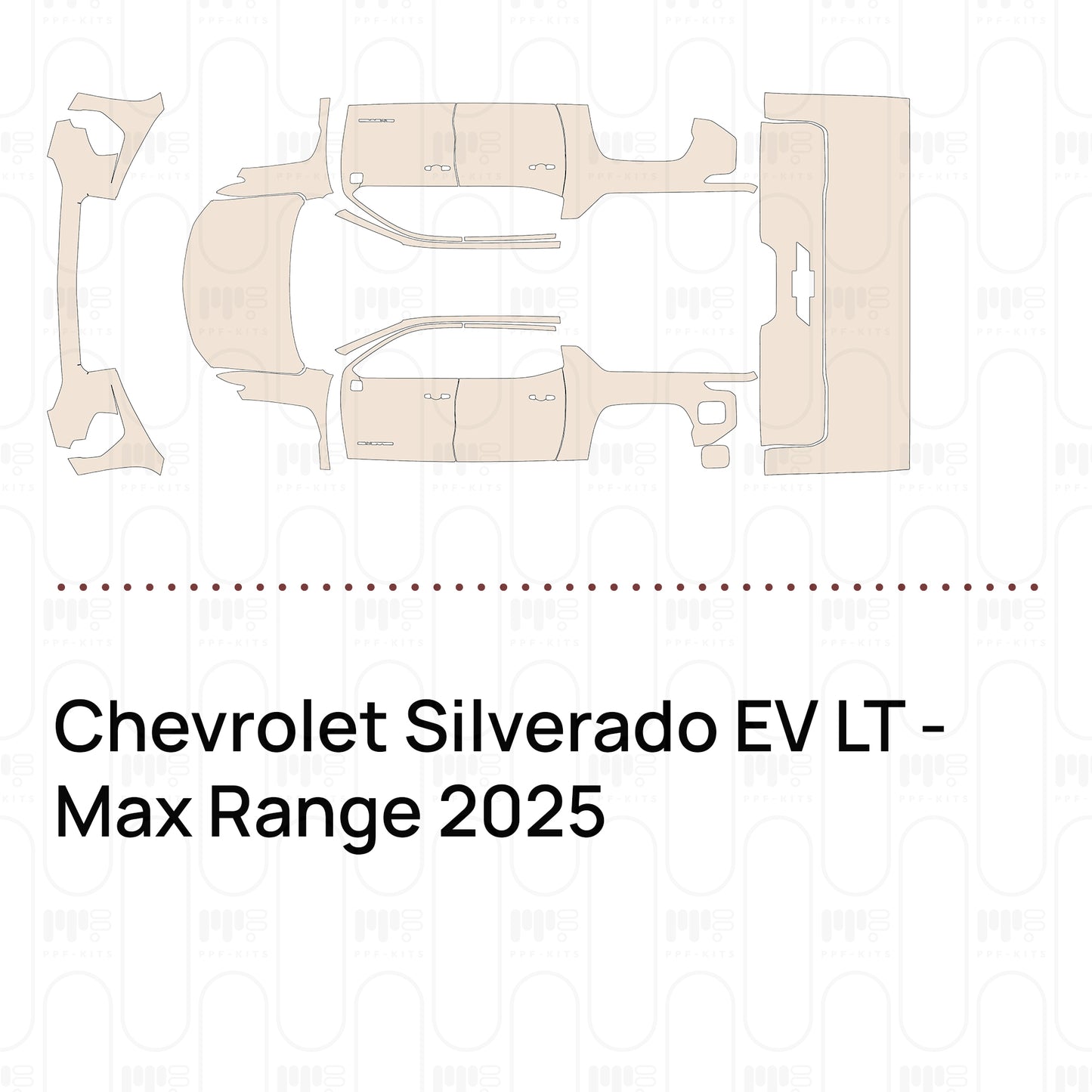 Pre-Cut PPF Chevrolet Silverado EV LT - Max Range 2025